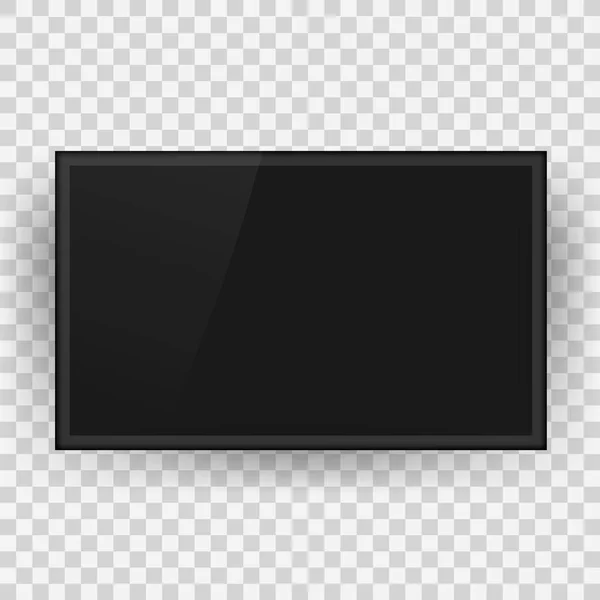 Телевизор, современный чистый экран. Lcd TV screen. Векторная иллюстрация . — стоковый вектор