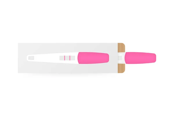 La prueba de embarazo se pega con los resultados. Diseño de arte embarazada, plantilla de parto. Ilustración vectorial. — Archivo Imágenes Vectoriales