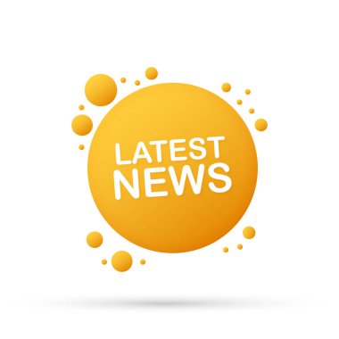 En son haberler etiket. Günlük gazete veya haber rapor afiş. Vektör çizim.