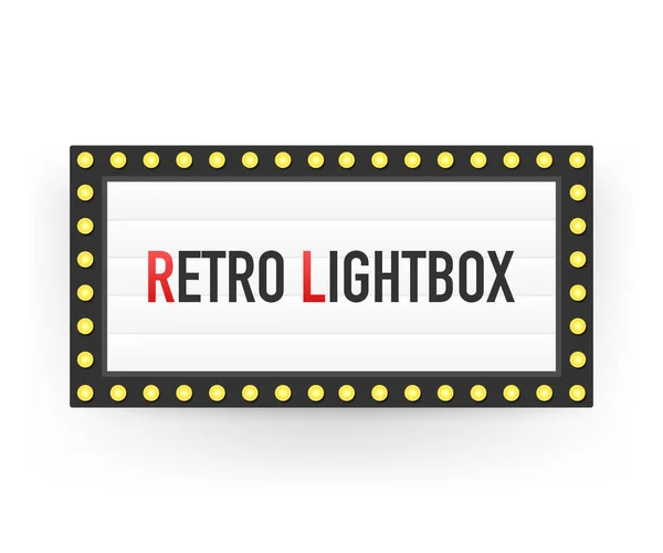 Retro lightbox outdoor vintage frame. Lightbox com design personalizável. Banner clássico para seus projetos ou publicidade. —  Vetores de Stock