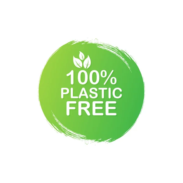 Plastic gratis groene pictogram badge. Bpa plastic vrije chemische merk. Vectorillustratie. — Stockvector