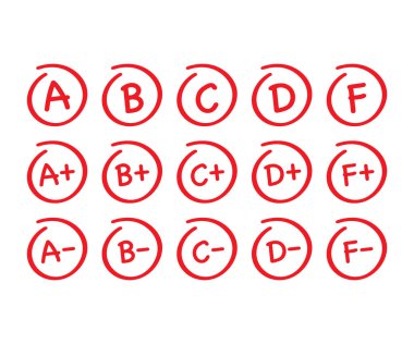 Notlar ayarlandı. Kırmızı çemberde el çizimi vektör derecesi. Vektör illüstrasyonu.