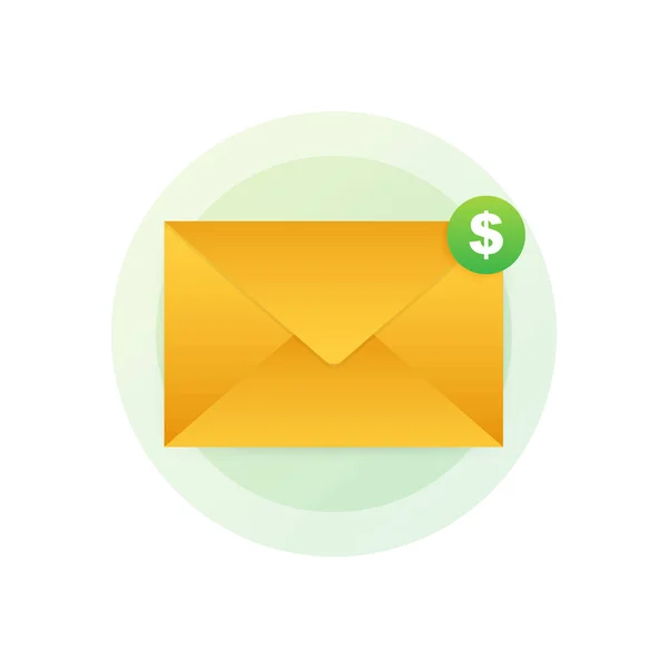 E-Mail Marketing Ikone. Newsletter-Marketing, E-Mail-Abonnement. Vektorillustration. — Stockvektor