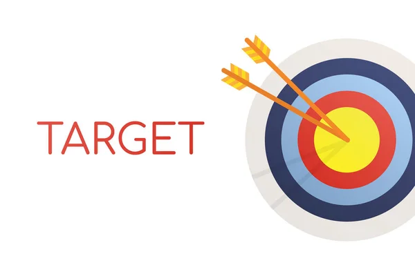 Target with an arrow flat icon concept market goal vector picture image. Concept target market, audience, group, consumer. Vector illustration.