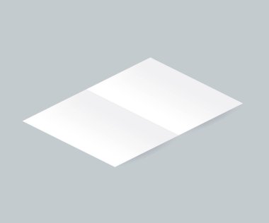 Isometric Blank vektör portre kapak dergisi kadar alay. Vektör çizimi.