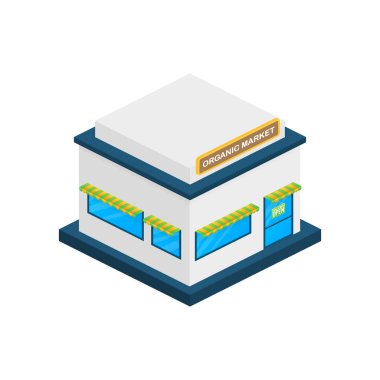 Organik pazar, taze çiftlik organik gıda. Sağlıklı sebze ve meyveler. Vektör çizimi.