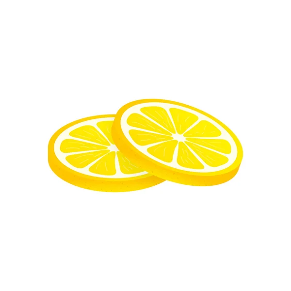 Lemon. Ilustración vectorial de limón amarillo aislado sobre fondo blanco . — Vector de stock
