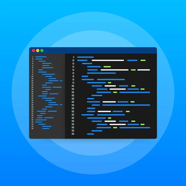 디지털 자바 코드 텍스트. 컴퓨터 소프트웨어 코딩 벡터 개념. 프로그래밍 스크립트 자바, 화면 삽화의 디지털 프로그램 코드. 벡터 주식 삽화. — 스톡 벡터