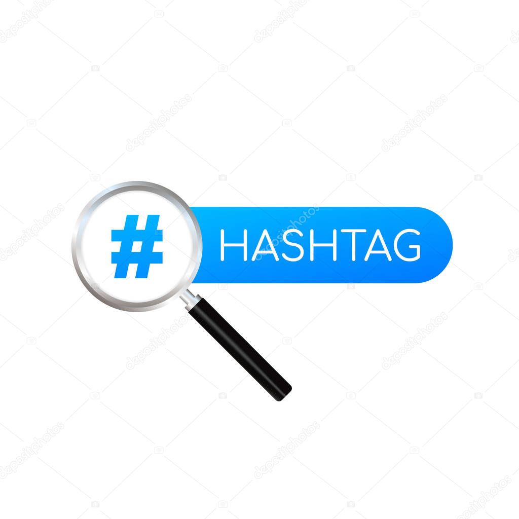 Hashtag, communication sign. Abstract illustration for your design on white background. Vector stock illustration.