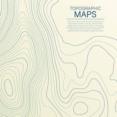 Mopographic map. The stylized height of the topographic contour in lines and contours. Vector stock illustration clipart