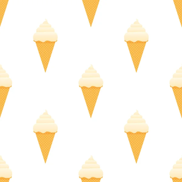 Ice Cream vector naadloze patroon. Plat ontwerp. Vector voorraad illustratie. — Stockvector