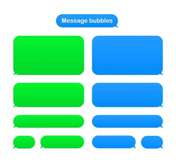 Bericht bubbels ontwerp sjabloon voor messenger chat. Voorraadillustratie van vectoren. — Stockvector