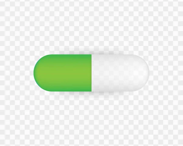 Capsule pil. Realistische pillen blister met capsules op witte achtergrond. Vector stock illustratie. — Stockvector