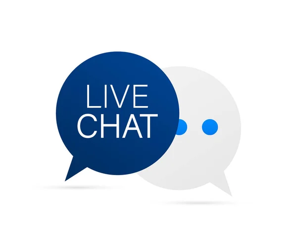 Live-Chat Sprechblasen Konzept. Vektoraktiendarstellung. — Stockvektor