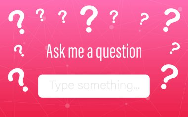 Ask me a question User interface design. Vector stock illustration. clipart