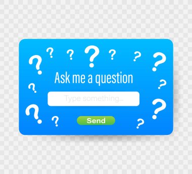 Ask me a question User interface design. Vector stock illustration. clipart