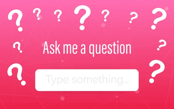 Ask me a question User interface design. Vector stock illustration.