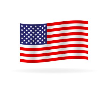 Orijinal ve basit Amerika Birleşik Devletleri bayrağı. Vektör stok illüstrasyon