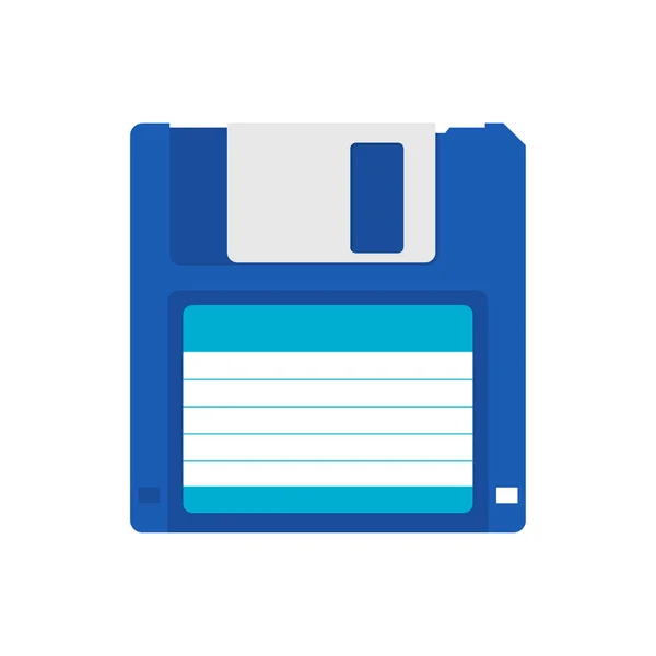 Magnetic floppy disc. Flat icon. Vector stock illustration. — Stock Vector