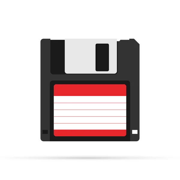 Magnetic floppy disc. Flat icon. Vector stock illustration. — Stock Vector