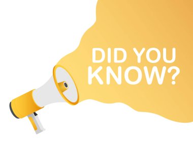 Megafon El, metin ile iş konsepti biliyor muydunuz. Vektör stok illüstrasyon