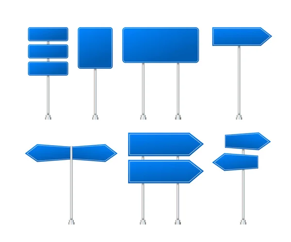 Ensemble de panneaux routiers isolés sur fond transparent. Illustration vectorielle — Image vectorielle