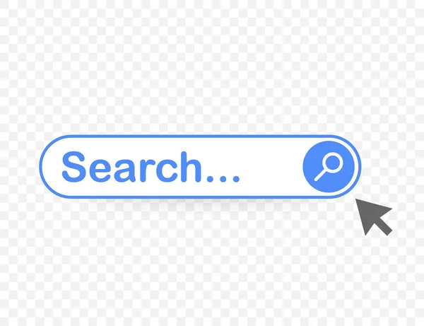 Set Search bar vektor elem design, set of search box ui sablon elszigetelt kék háttér. Vektorállomány illusztrációja. — Stock Vector