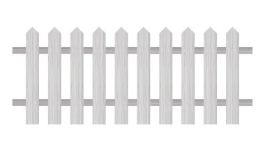 Çit, ahşap dokulu, yuvarlak kenarları. Vektör stok illüstrasyon.