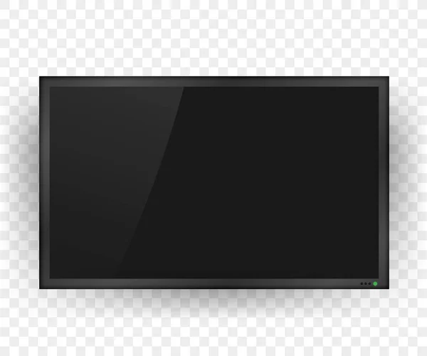 TV, modern blank screen. Lcd tv screen. Vector stock illustration. — Stock Vector