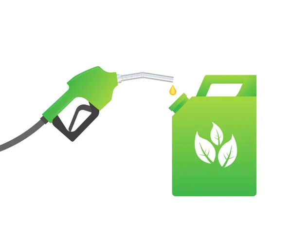 Ilustración del icono del vector del recipiente de biocombustible aislado sobre fondo blanco — Archivo Imágenes Vectoriales