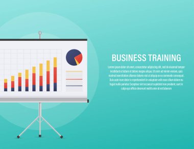 İş eğitimi personeli, konsept. Brifing toplantısı. Şirket eğitimi, seminer. Konferans çalışanı. Eğitim konferansı planlama iş kararları.