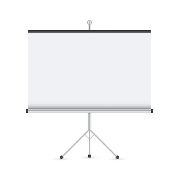 Empty Projection screen, Presentation board, blank whiteboard for conference. — Stock Vector