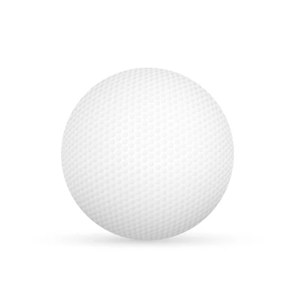 Palla da golf isolata su illustrazione vettoriale bianca . — Vettoriale Stock