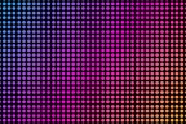 Ledd skärm. Dot RGB Bakgrund TV. Illustration av vektorbeståndet. — Stock vektor