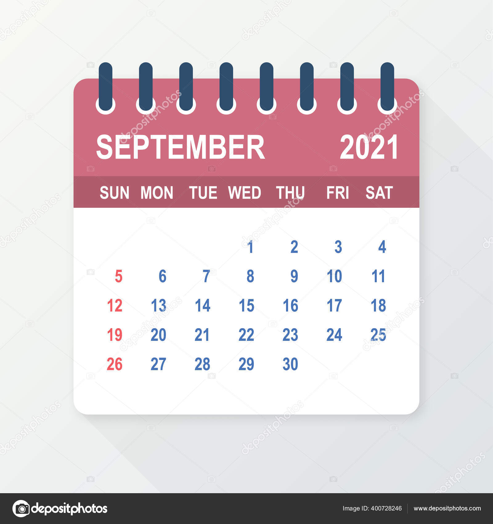 September 2021 Calendar Leaf Calendar 2021 In Flat Style Vector Illustration Stock Vector C Appleboy 400728246 kalender 8 september 2021