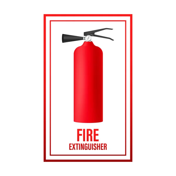 Extintor de incendios dirigido al fuego. Símbolo de protección Ilustración de stock vectorial. — Vector de stock