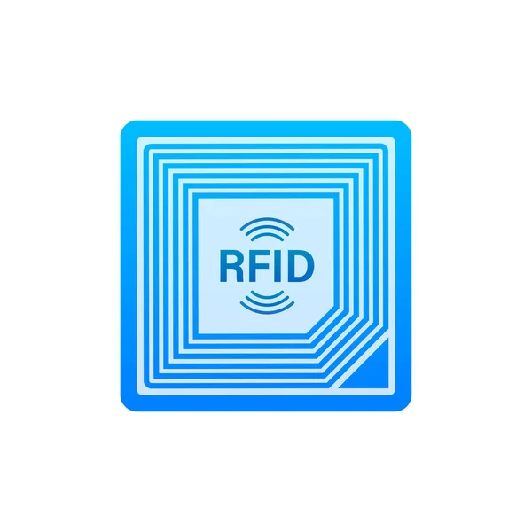 IDentification par radiofréquence RFID. Concept technologique. La technologie numérique. Illustration vectorielle. — Image vectorielle