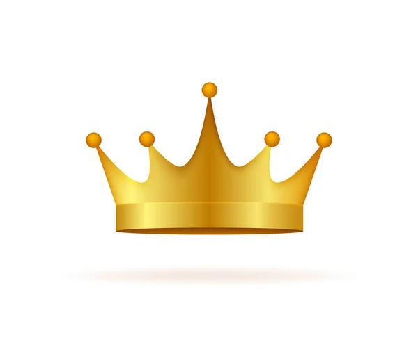 Золотая корона с градиентной сеткой. Векторная иллюстрация. — стоковый вектор
