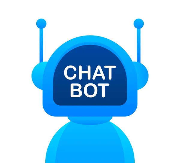 Icono de robot. Diseño de signo de bot. Concepto de símbolo Chatbot. Servicio de soporte de voz bot. Soporte en línea bot. Ilustración vectorial. — Vector de stock