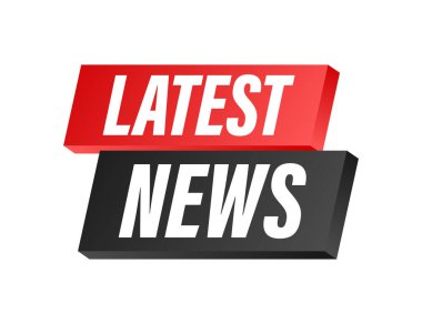 En son haberlerle El Tutma Megafonu. Megafon bayrağı. Web tasarımı. Vektör stok illüstrasyonu