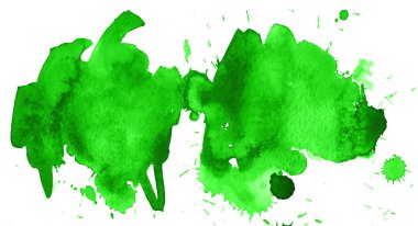 Renkli soyut suluboya lekesi, sıçrama ve sıçrama izleri. Moda tasarımı için modern yaratıcı suluboya arkaplan.