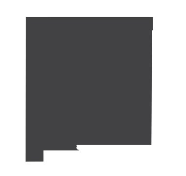 Vektör New Mexico harita siluet. İllüstrasyon izole vektör. Beyaz arka planda siyah.