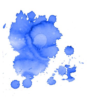 Renkli soyut suluboya lekesi, sıçrama ve sıçrama izleri. Moda tasarımı için modern yaratıcı suluboya arkaplan.