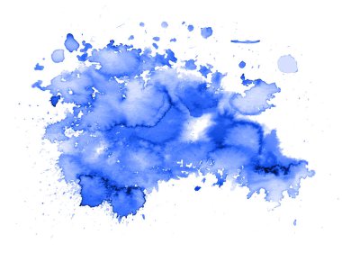 Renkli soyut suluboya lekesi, sıçrama ve sıçrama izleri. Moda tasarımı için modern yaratıcı suluboya arkaplan.