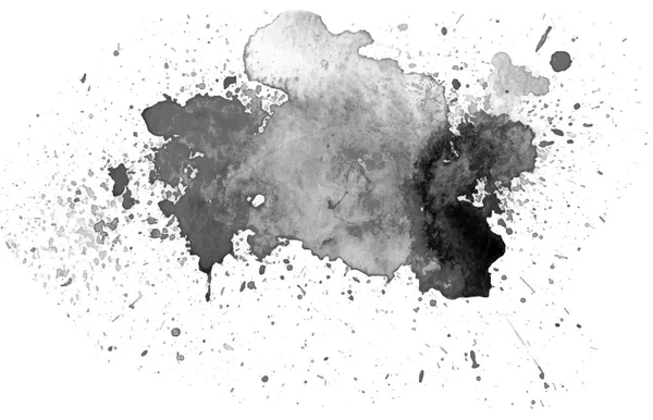 Tache d'aquarelle noire. Aquarelle texture fond — Image vectorielle