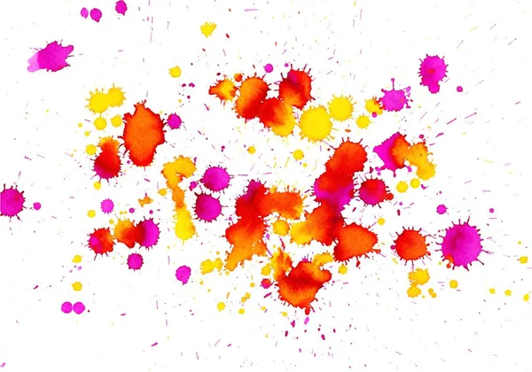 Farbenfrohe abstrakte Aquarelltextur mit Spritzern und Spritzern. — Stockvektor