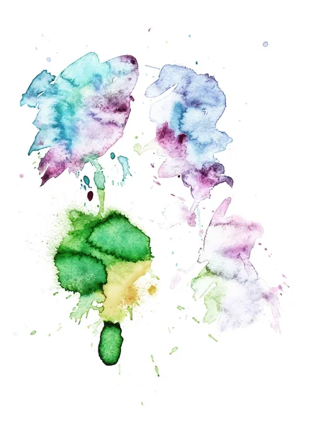 Farbenfrohe abstrakte Aquarelltextur mit Spritzern und Spritzern. moderner, kreativer Aquarell-Hintergrund für trendiges Design mit Grunge-Effekt — Stockvektor