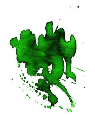 Renkli soyut suluboya lekesi, sıçrama ve sıçrama izleri. Moda tasarımı için modern yaratıcı suluboya arkaplan.