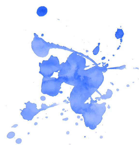 Colorful abstract watercolor texture stain with splashes and spatters. Modern creative watercolor background for trendy design.