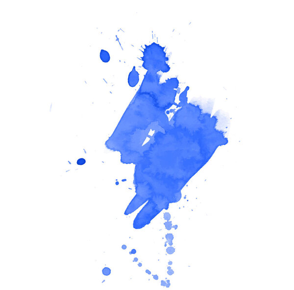 Colorful abstract watercolor texture stain with splashes and spatters. Modern creative watercolor background for trendy design.